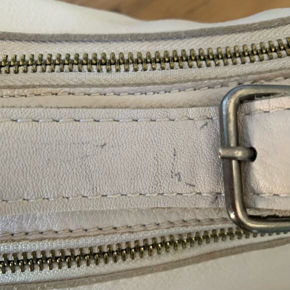 The Sak Collective Kyetra Leather Shoulder Bag Purse Stone Color Hobo - Picture 12 of 15